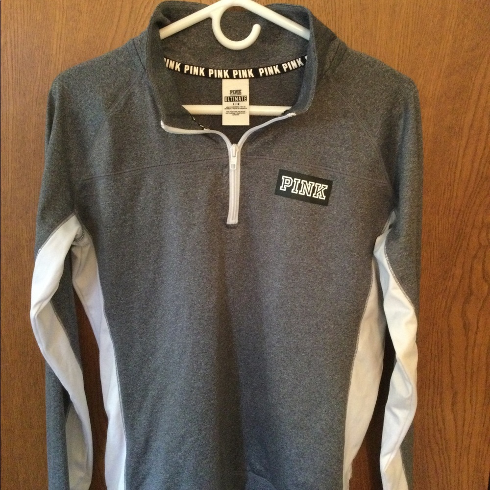 Pink athletic quarter zip